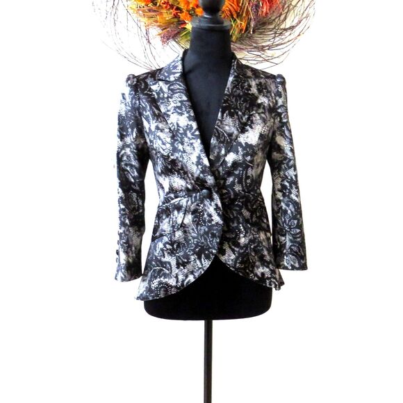 Bellatrix Nordstrom Satin Crop Jacket  Small EUC - Picture 1 of 7